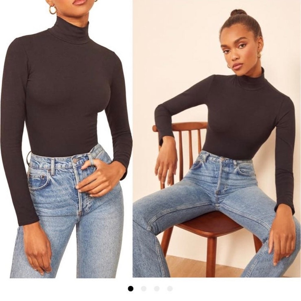 Reformation navia bodysuit size 1X new with tags NWT in new condition black